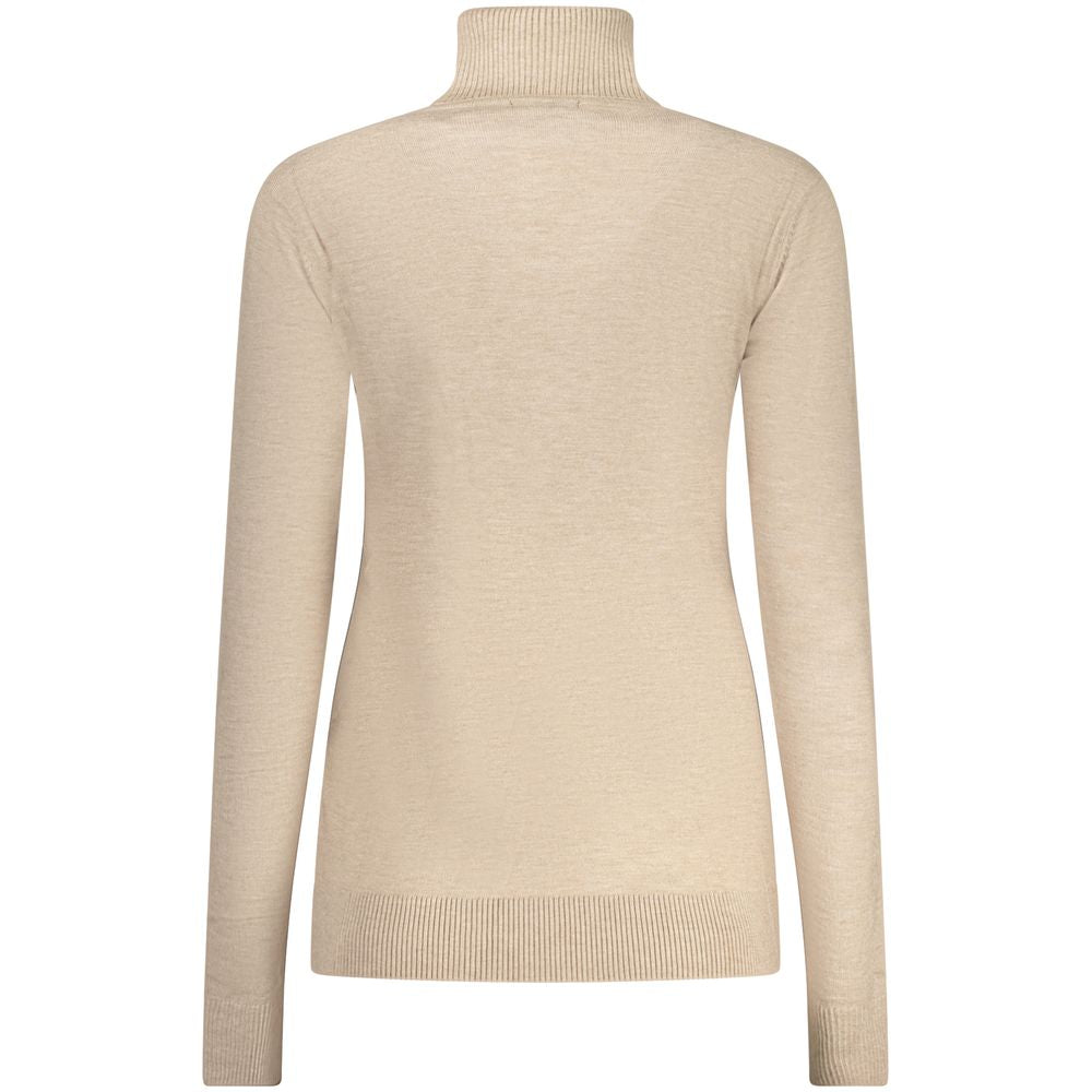 Beige Viscosa Women Sweater - ventzia