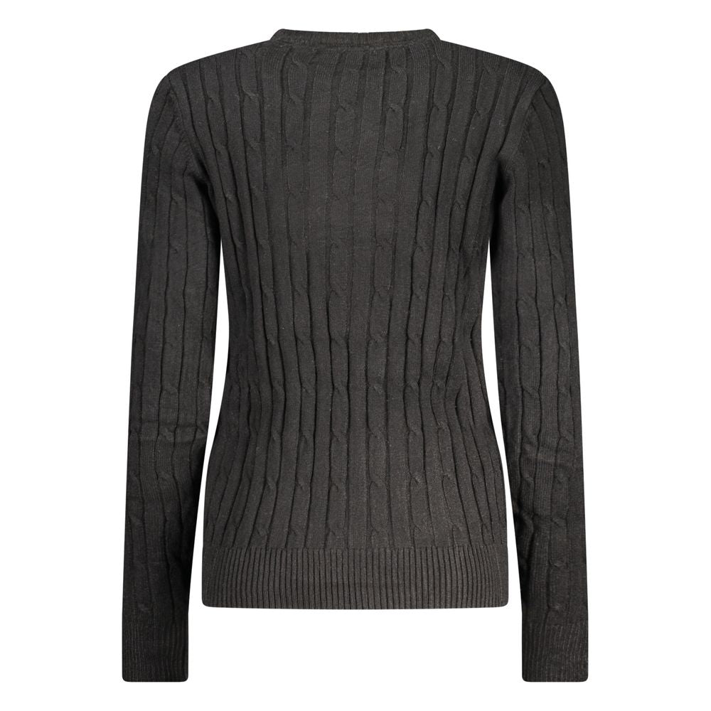 Black Viscose Women's Sweater - ventzia