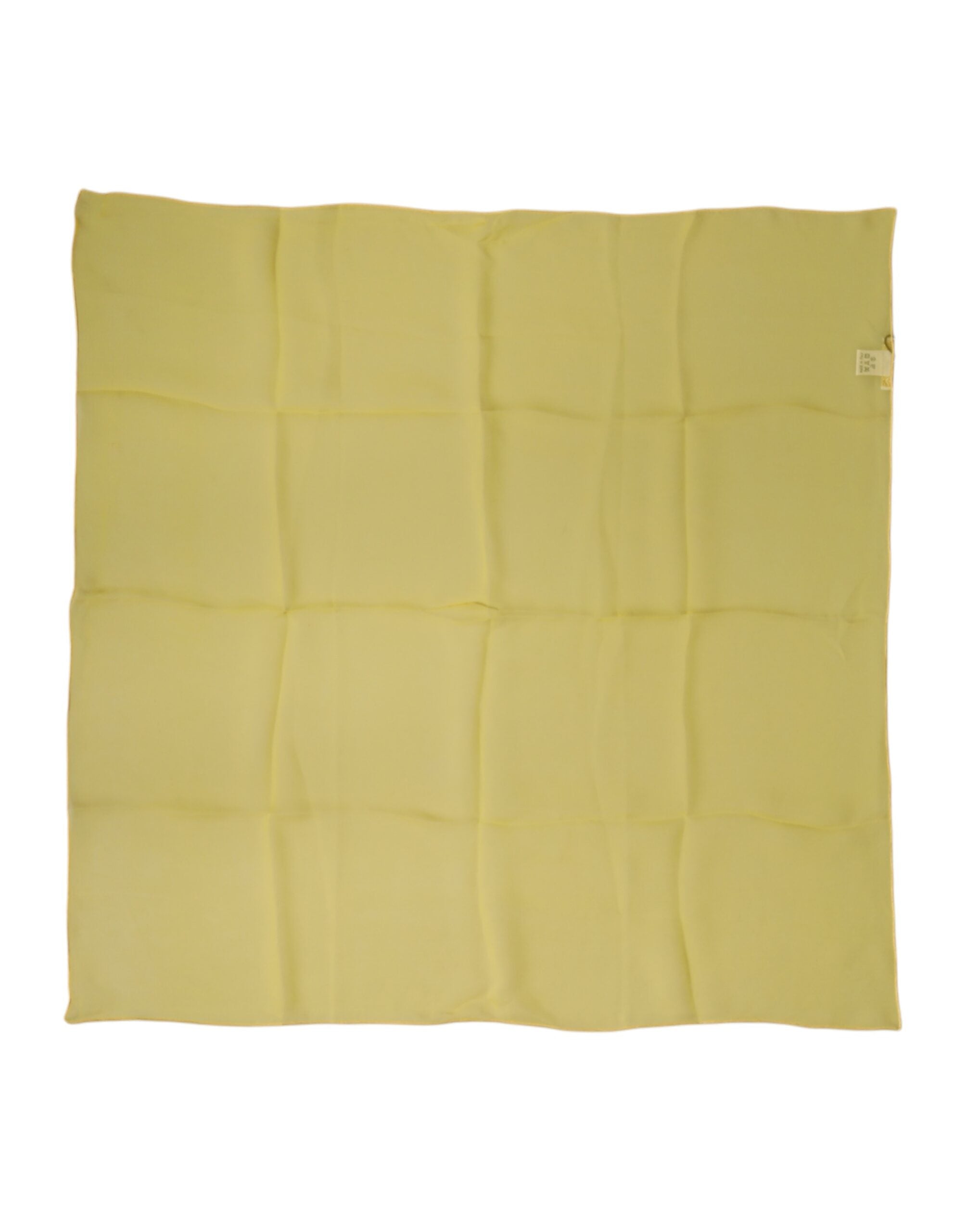 Yellow Silk Neck Wrap Square Foulard Scarf - ventzia