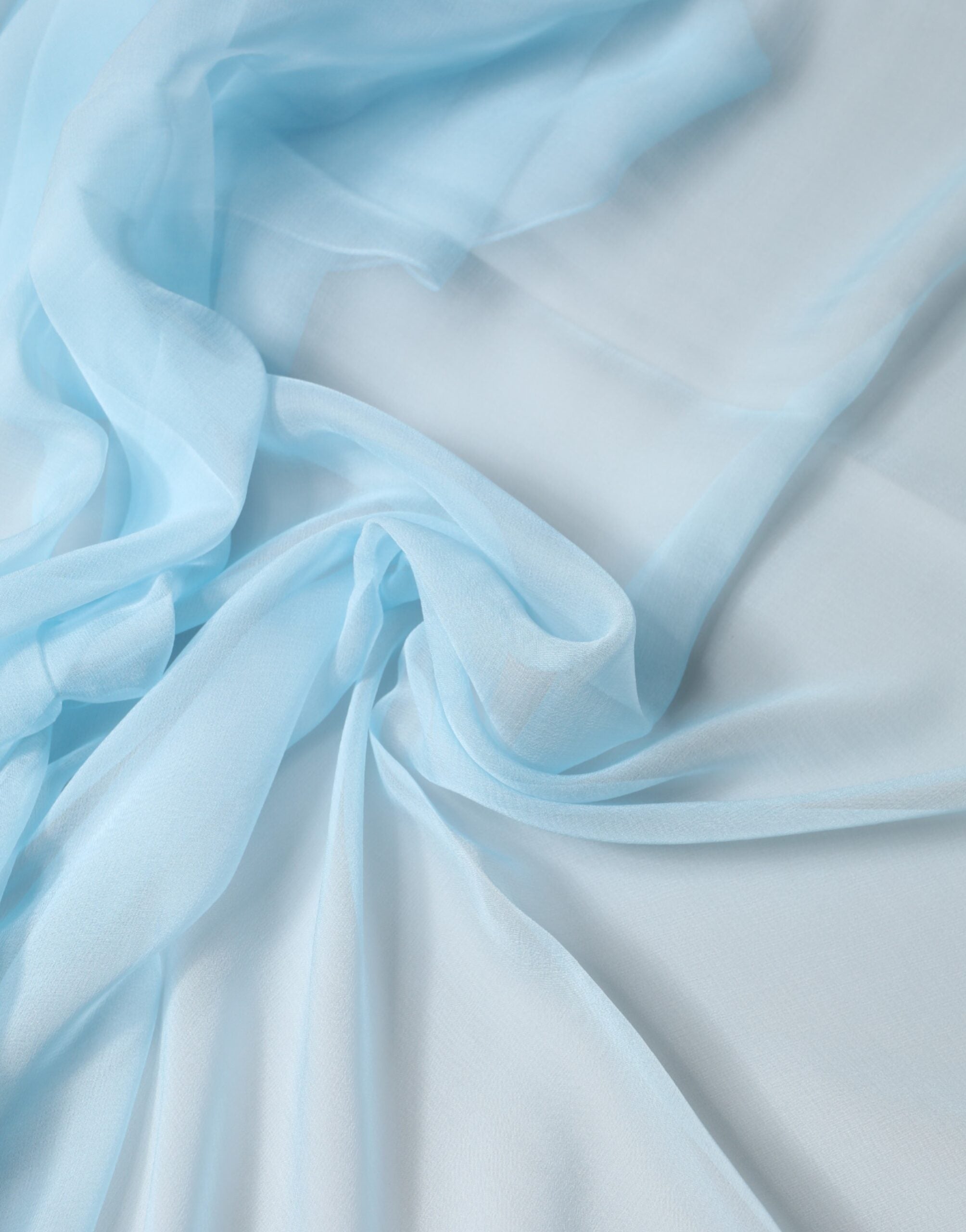 Light Blue Stole Silk Neck Wrap Shawl Scarf - ventzia
