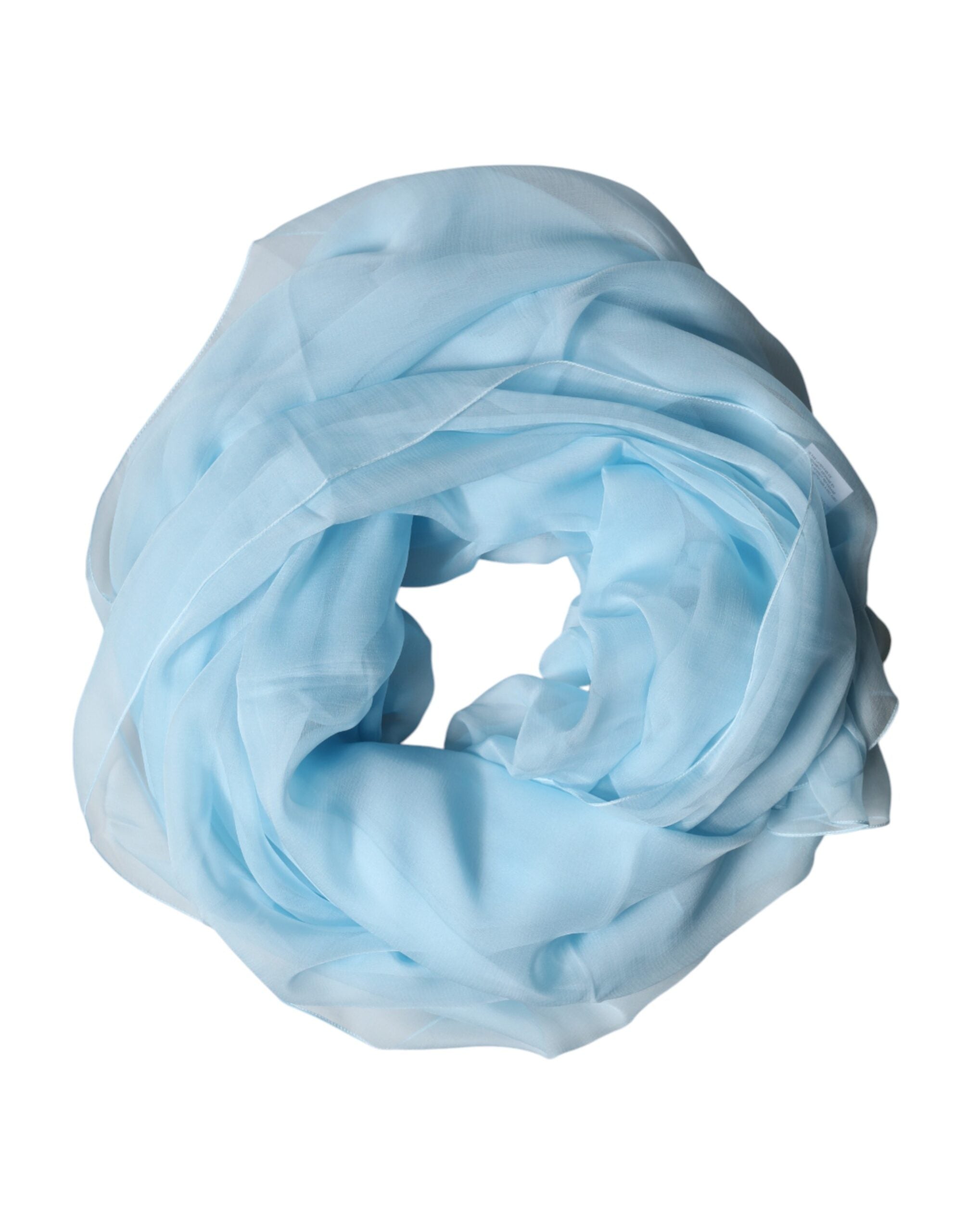 Light Blue Stole Silk Neck Wrap Shawl Scarf - ventzia