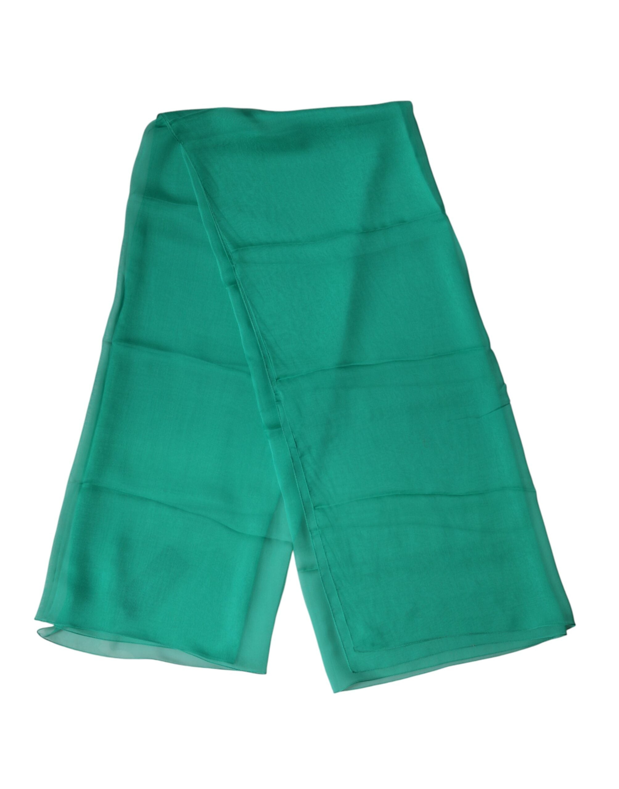 Green Stole Silk Neck Wrap Shawl Scarf - ventzia