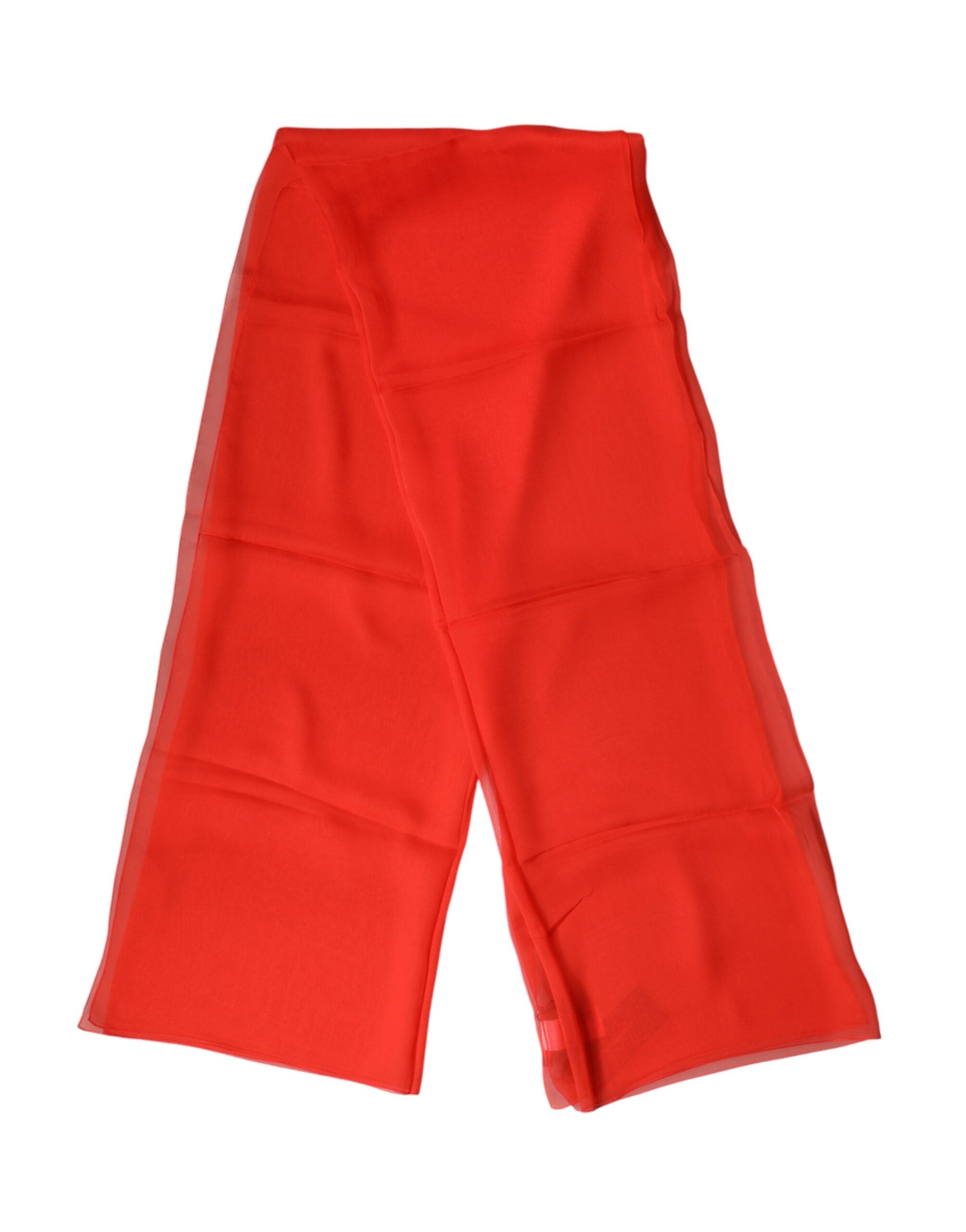 Red Stole Silk Neck Wrap Shawl Scarf - ventzia