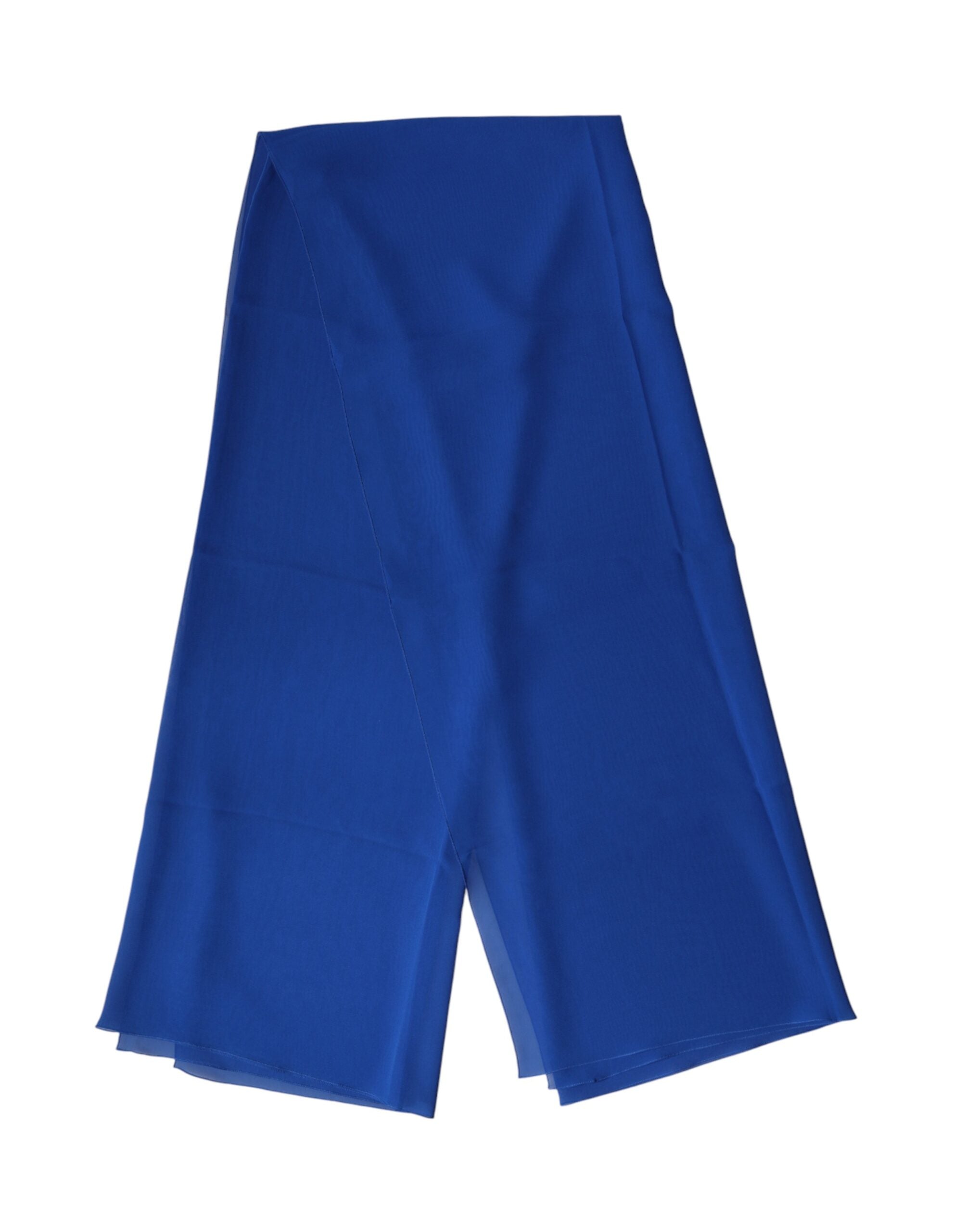 Blue Silk Stole Neck Wrap Shawl Men  Scarf - ventzia