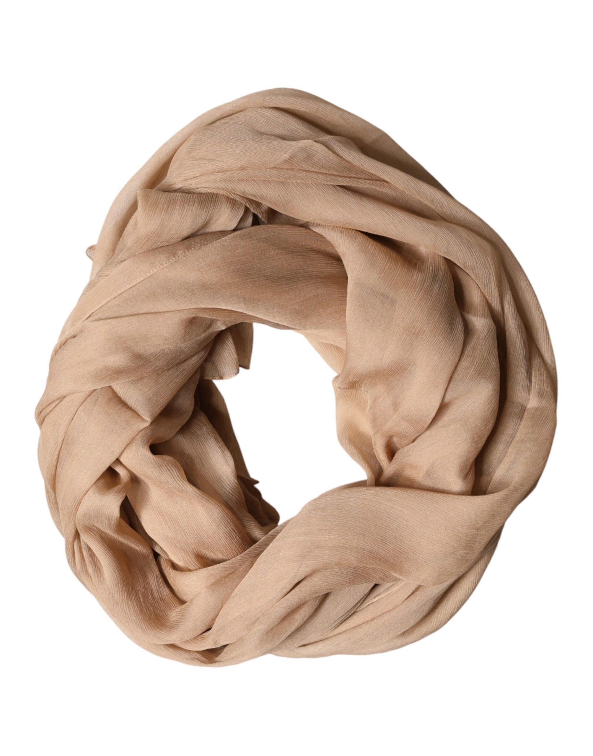 Brown Silk Stole Neck Wrap Shawl Men Scarf - ventzia