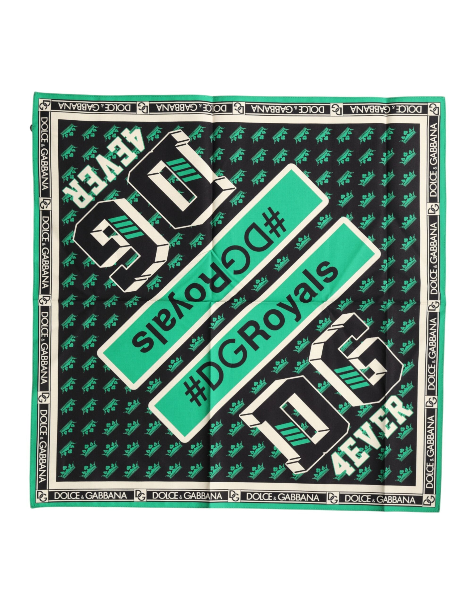 Multicolor #DGRoyals Square Foulard 50.5cm x 50cm Scarf - ventzia