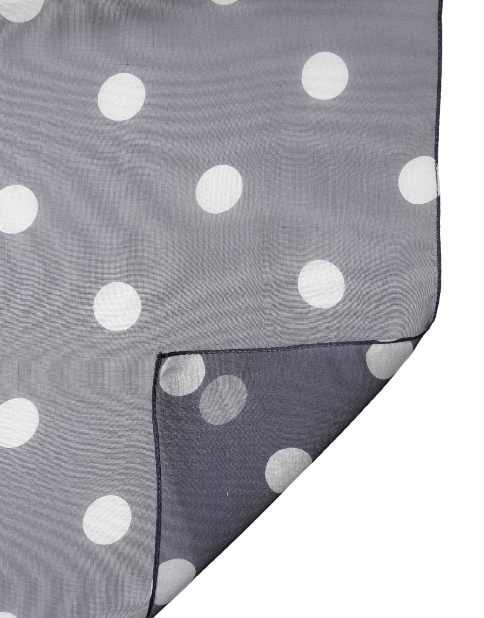 Blue Polka Dot Silk Neck Wrap Shawl 205cm x 132cm Scarf - ventzia
