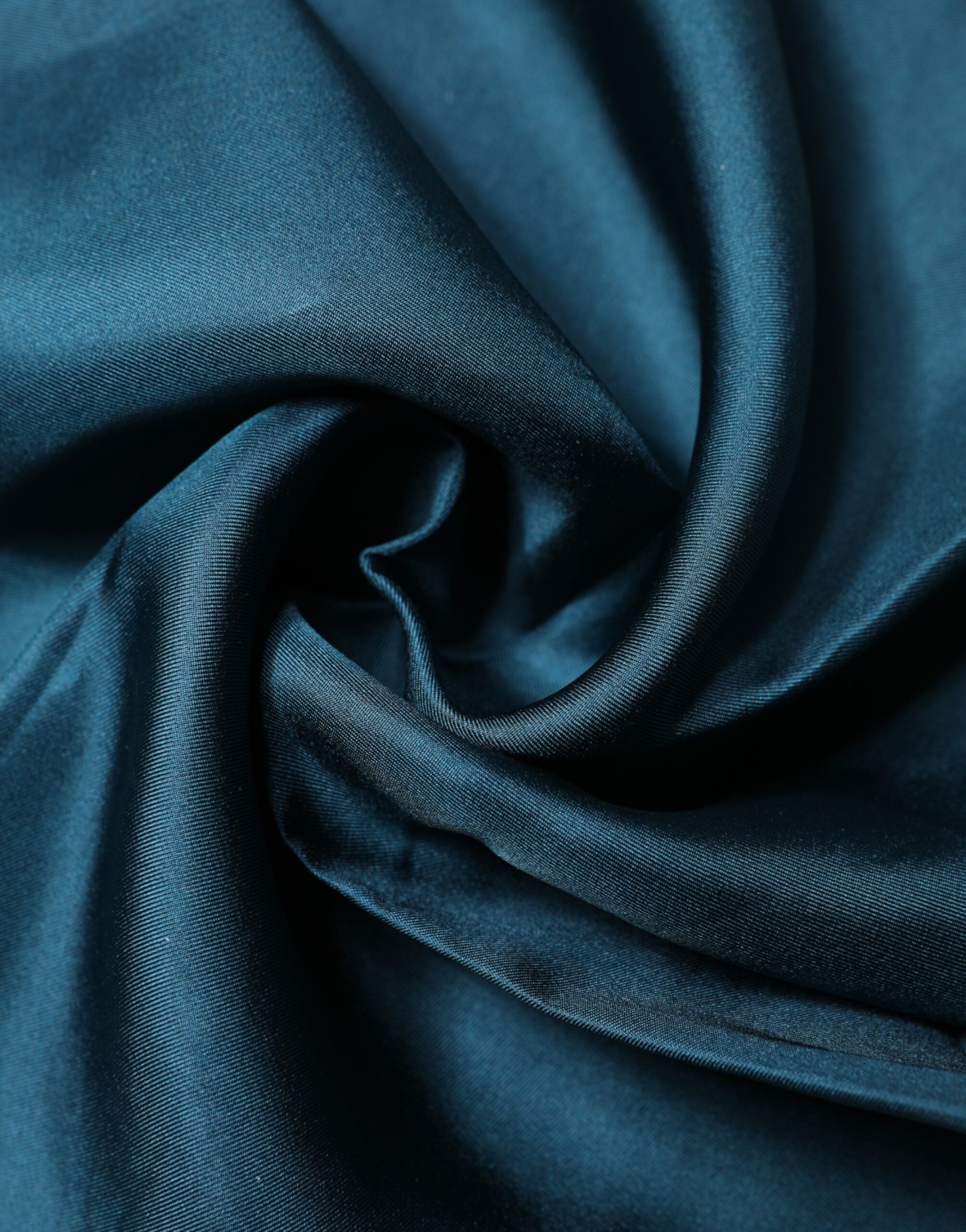 Blue Silk Square Pocket Handkerchief Scarf - ventzia