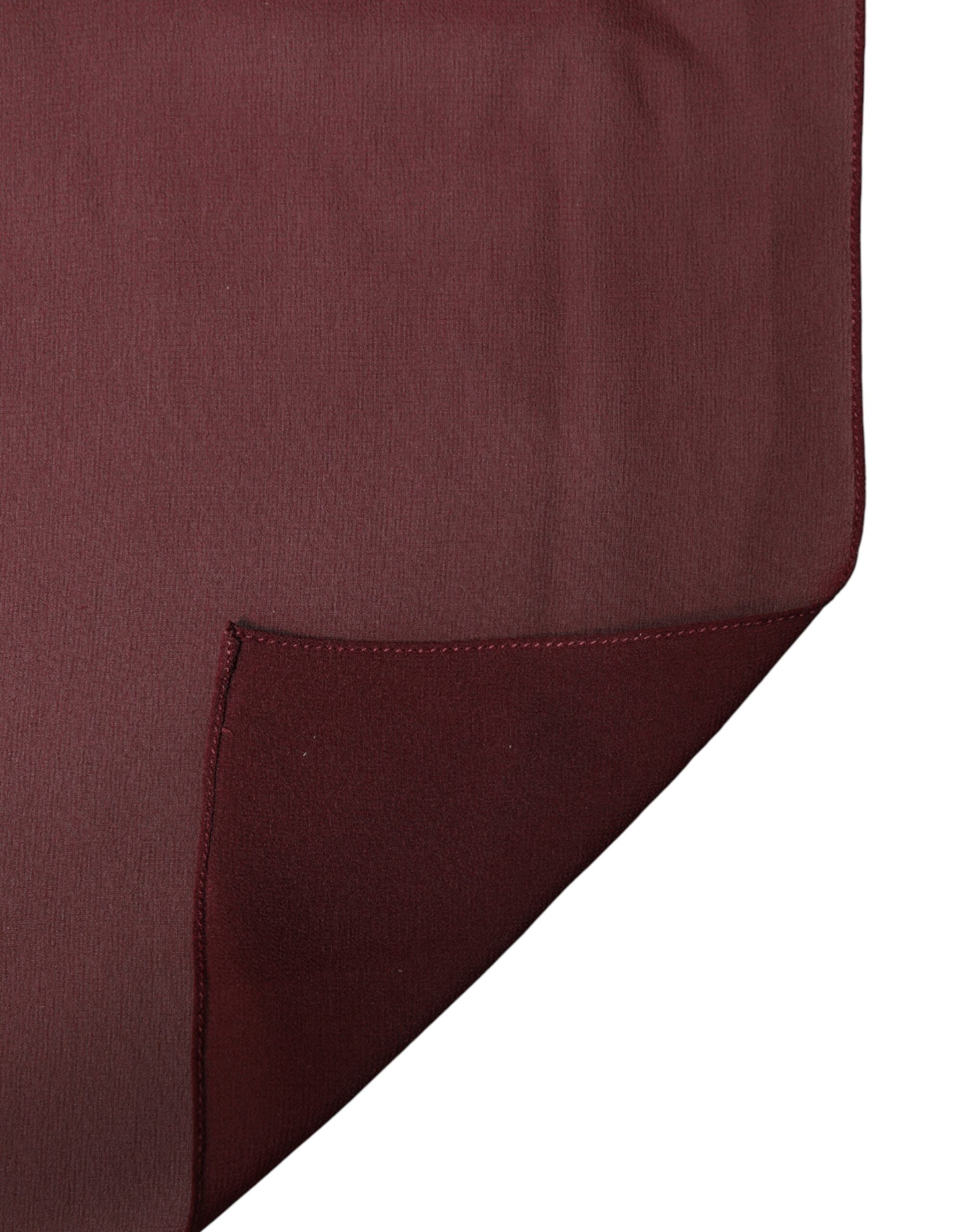 Maroon Silk Stole Neck Wrap Shawl Men 200cm x 130cm  Scarf - ventzia