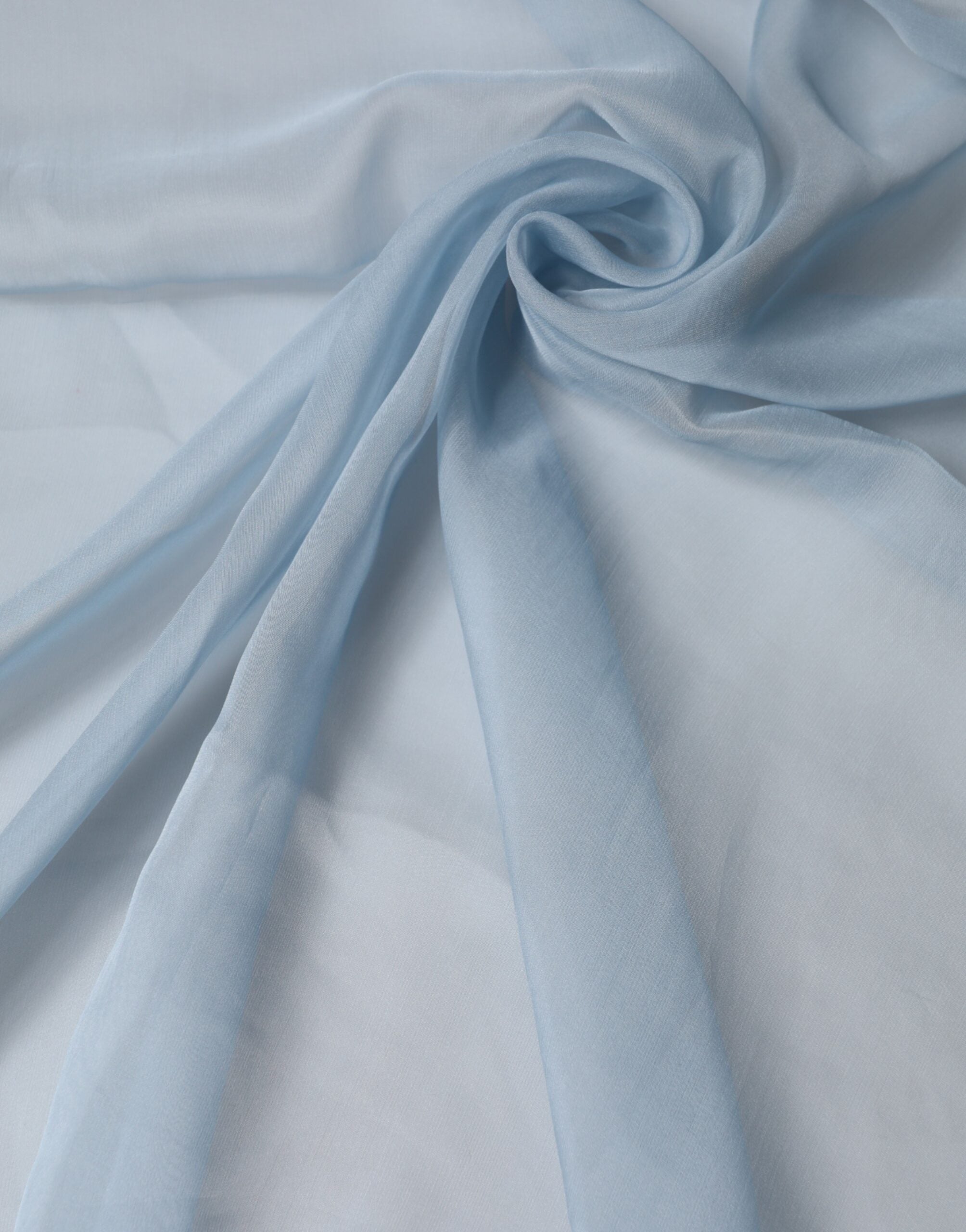 Light Blue Silk Stole Neck Wrap Shawl 200cm x 130cm Scarf - ventzia