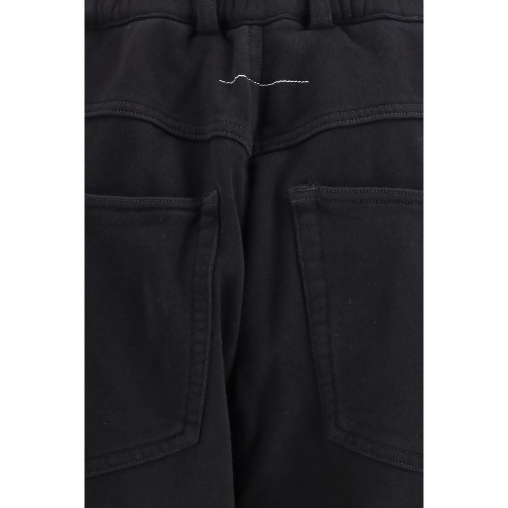 Black Cotton Athletic Pants - ventzia