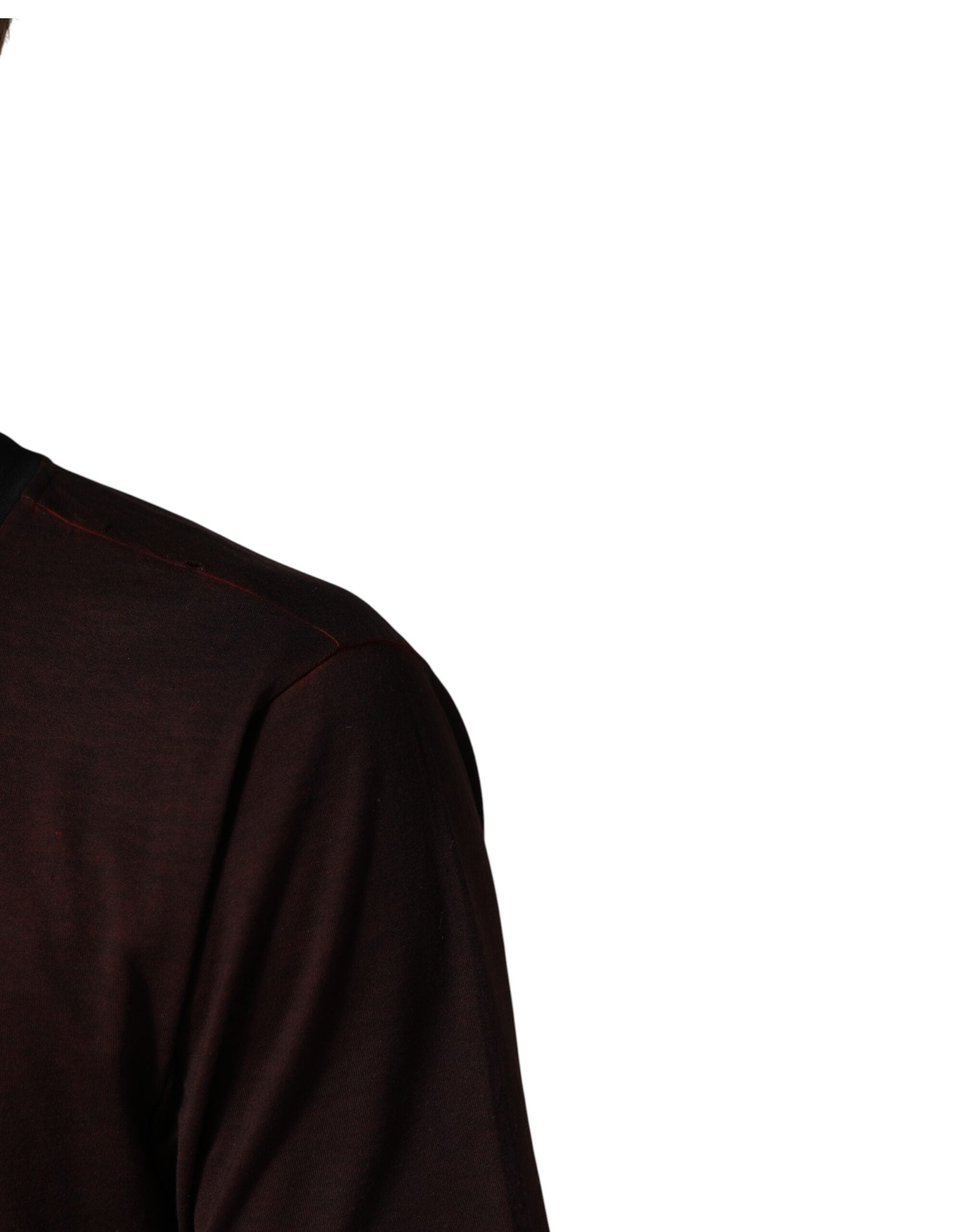 Maroon DG Crown Cotton Crew Neck Men T-shirt - ventzia