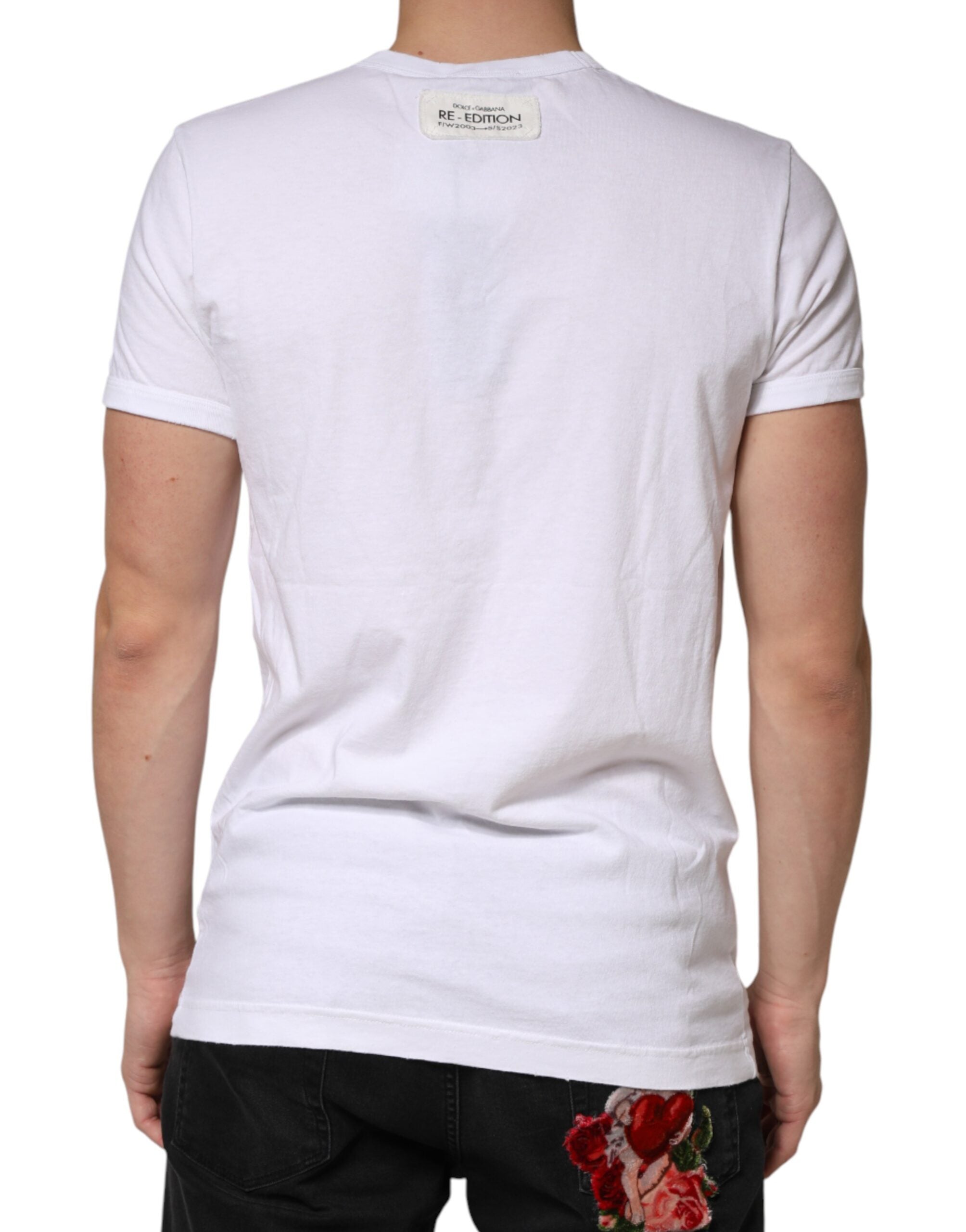White Stripes Cotton Crew Neck Tee  T-shirt - ventzia