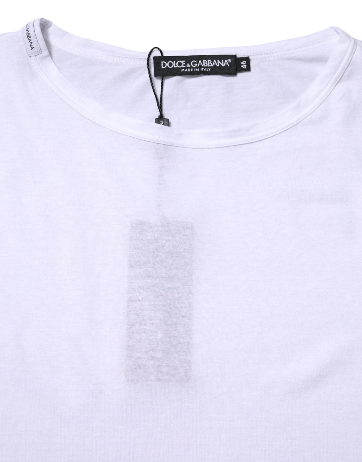 White Cotton Crew Neck Short Sleeves T-shirt - ventzia