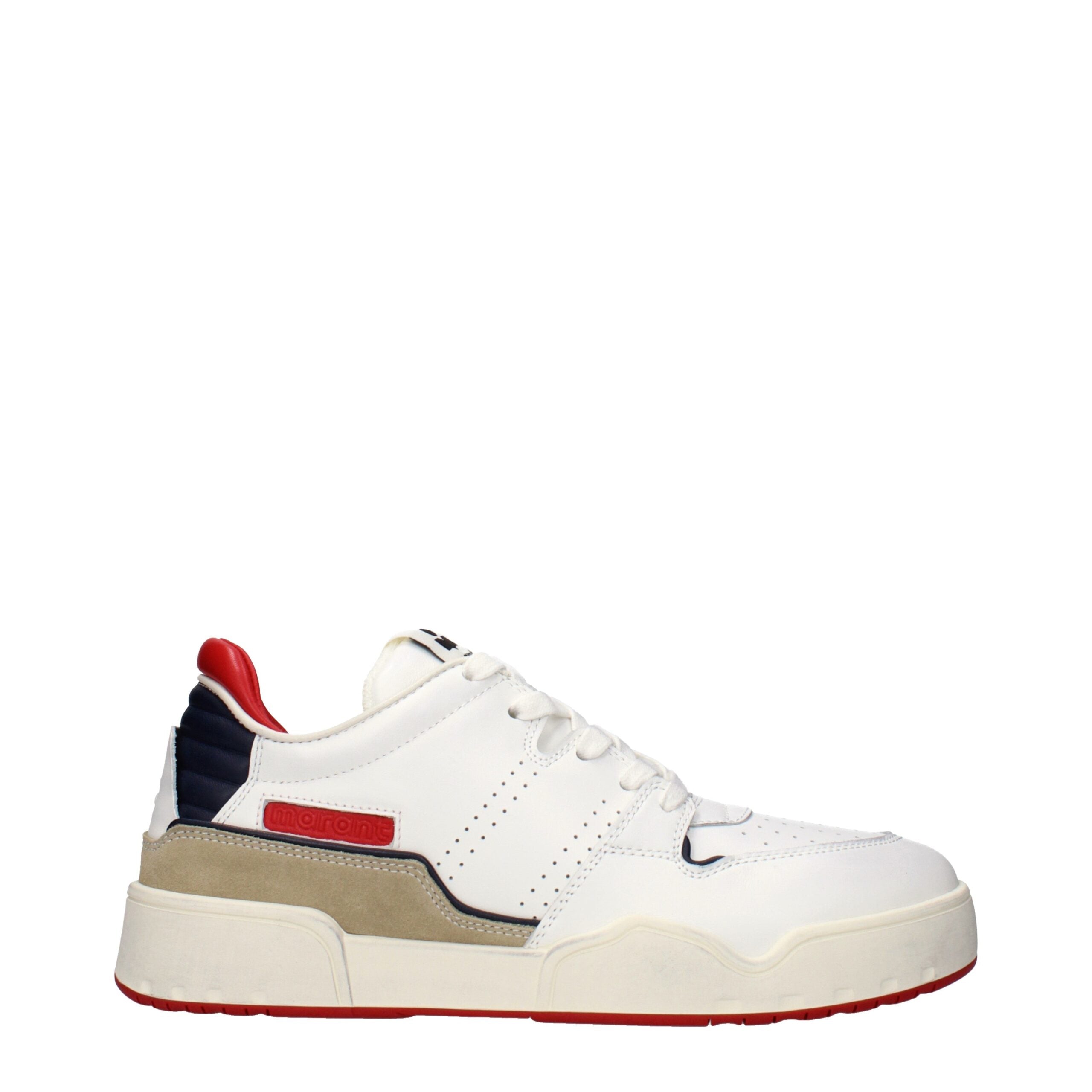 White Leather Low Top Sneakers - ventzia