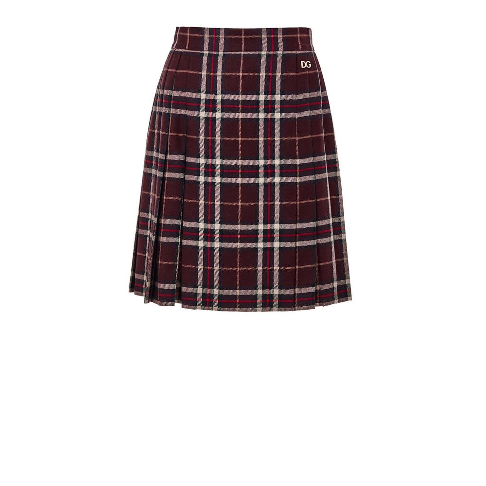 Bordeaux Wool Mini Skirt - ventzia