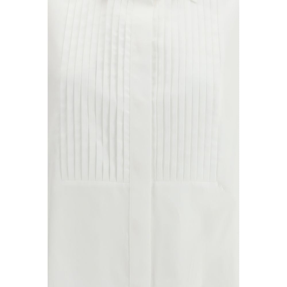 White Cotton Dress Shirt - ventzia