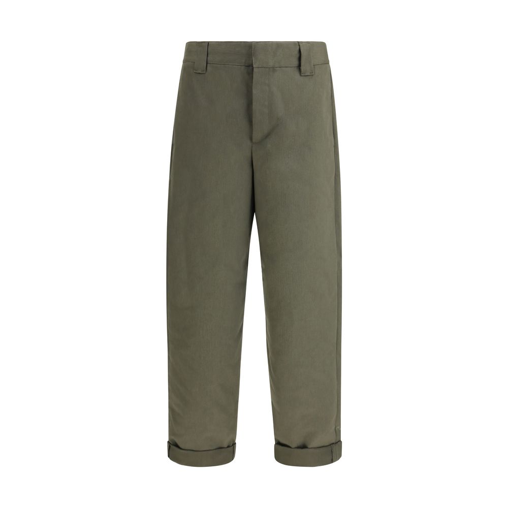 Bicolor Cotton Chino Pants - ventzia