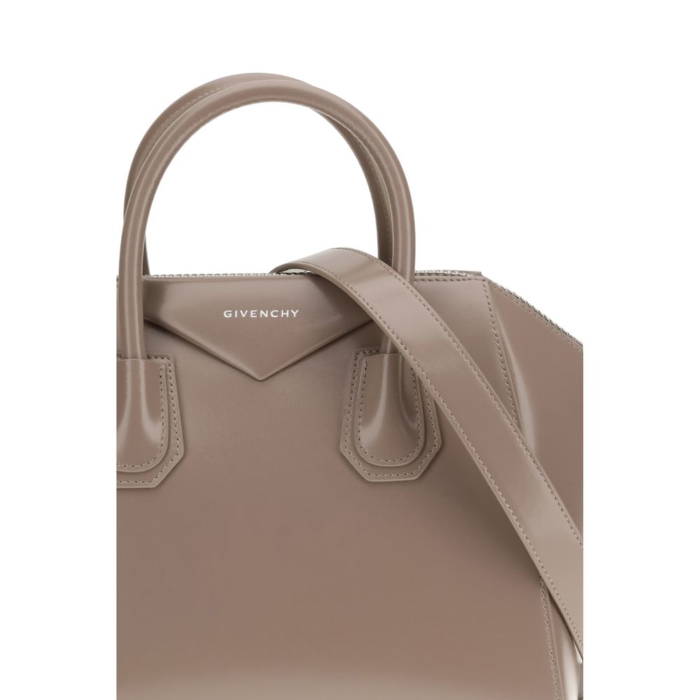 Gray Calf Leather Bos Taurus Shoulder Bag - ventzia