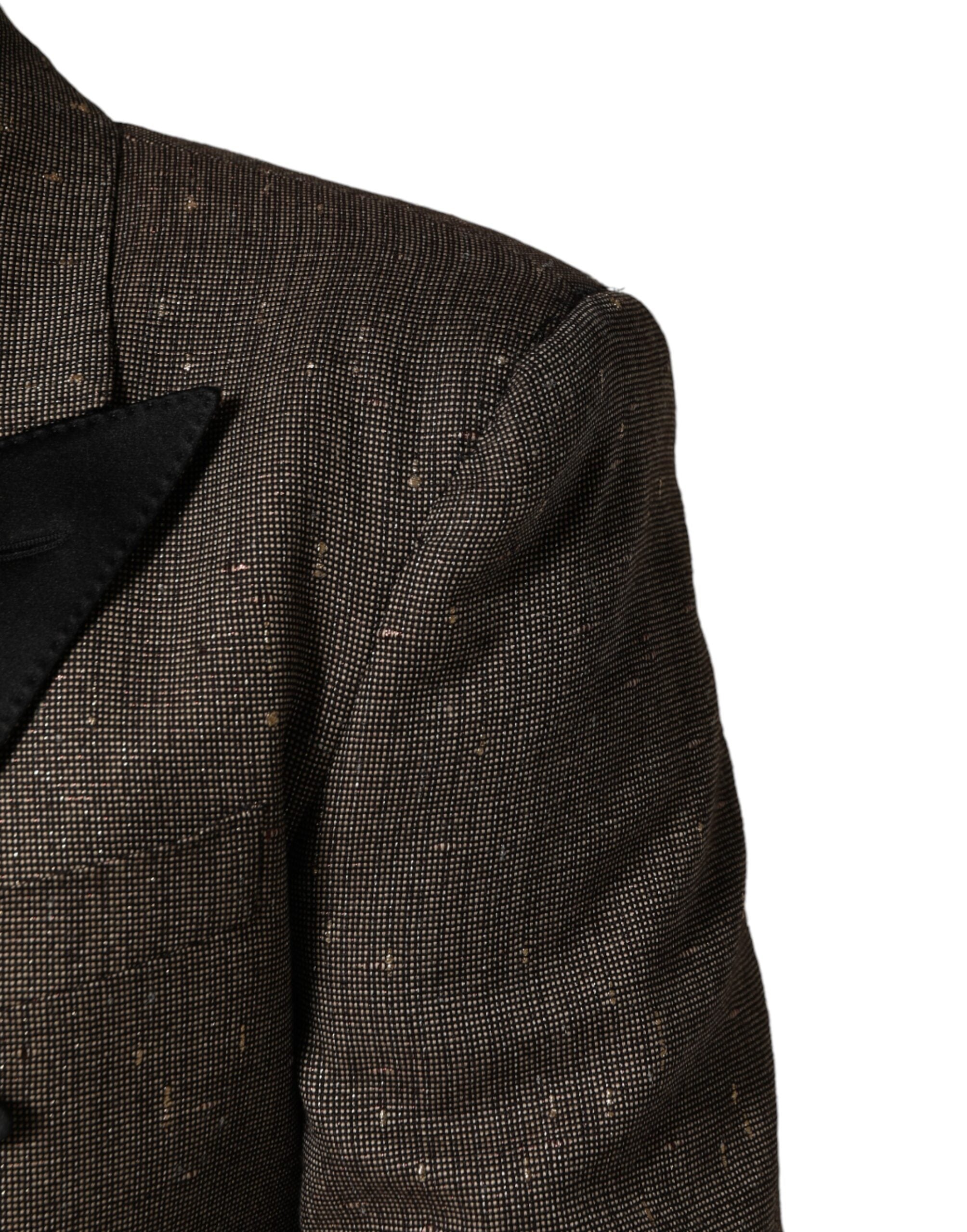 Gray Double Breasted 2 Button Jacket Blazer - ventzia