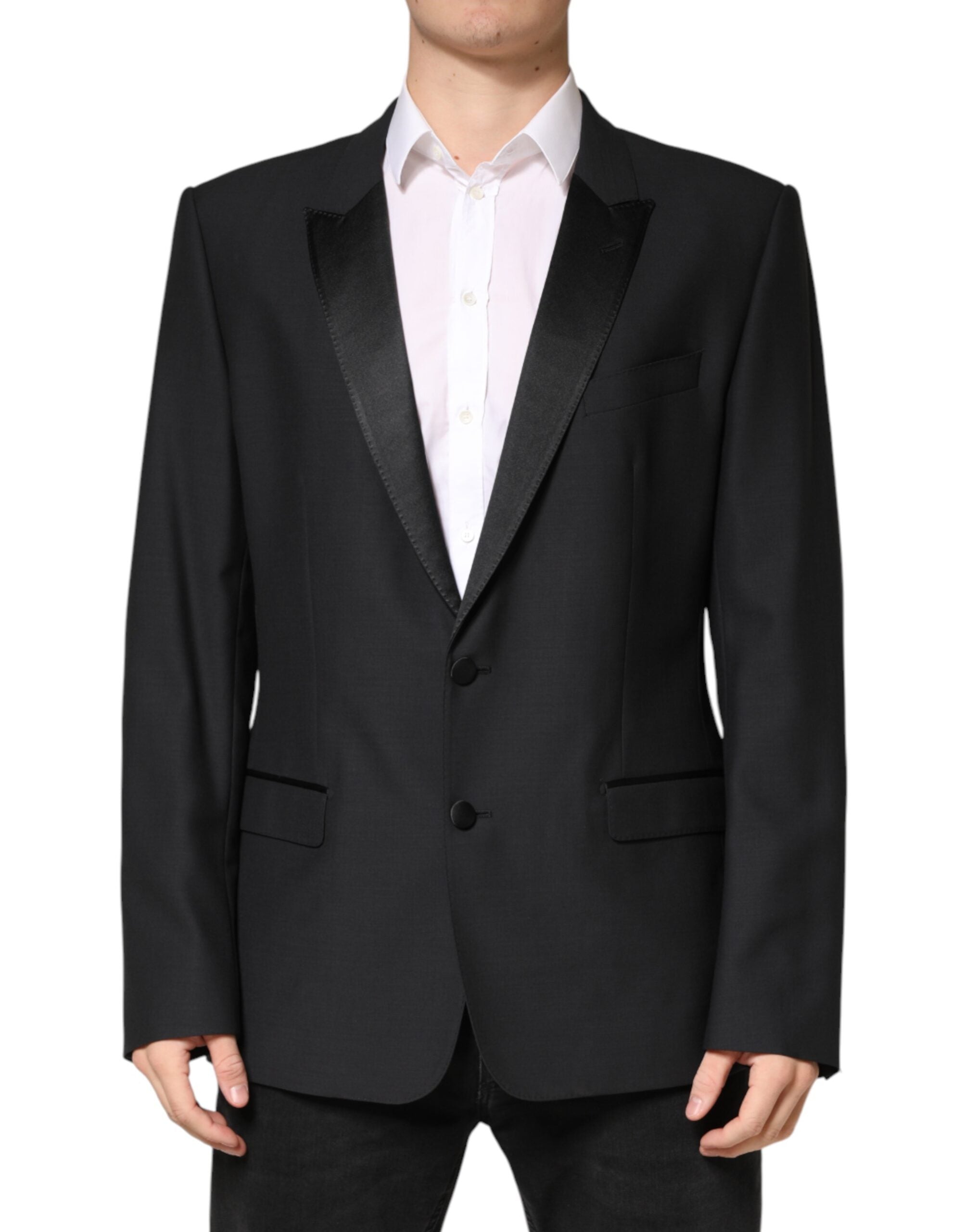 Black MARTINI Single Breasted Jacket Blazer - ventzia