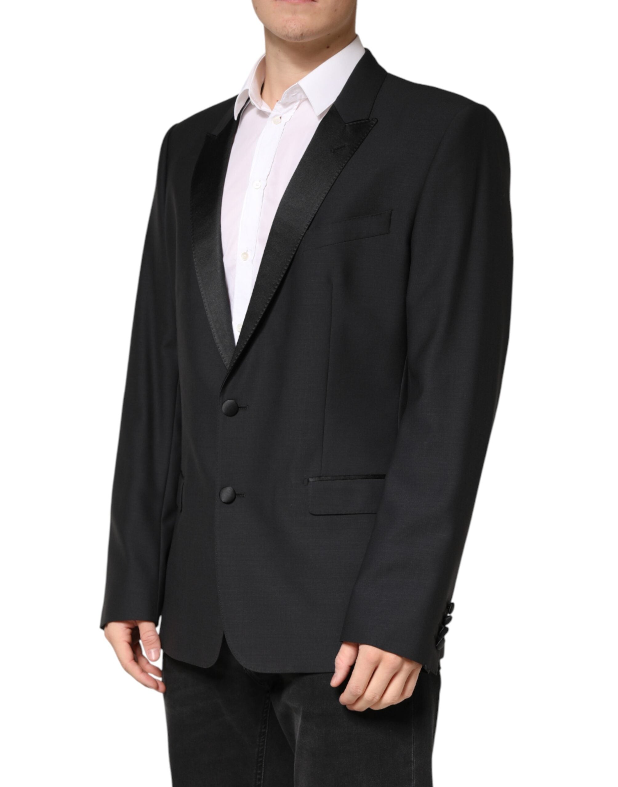 Black MARTINI Single Breasted Jacket Blazer - ventzia