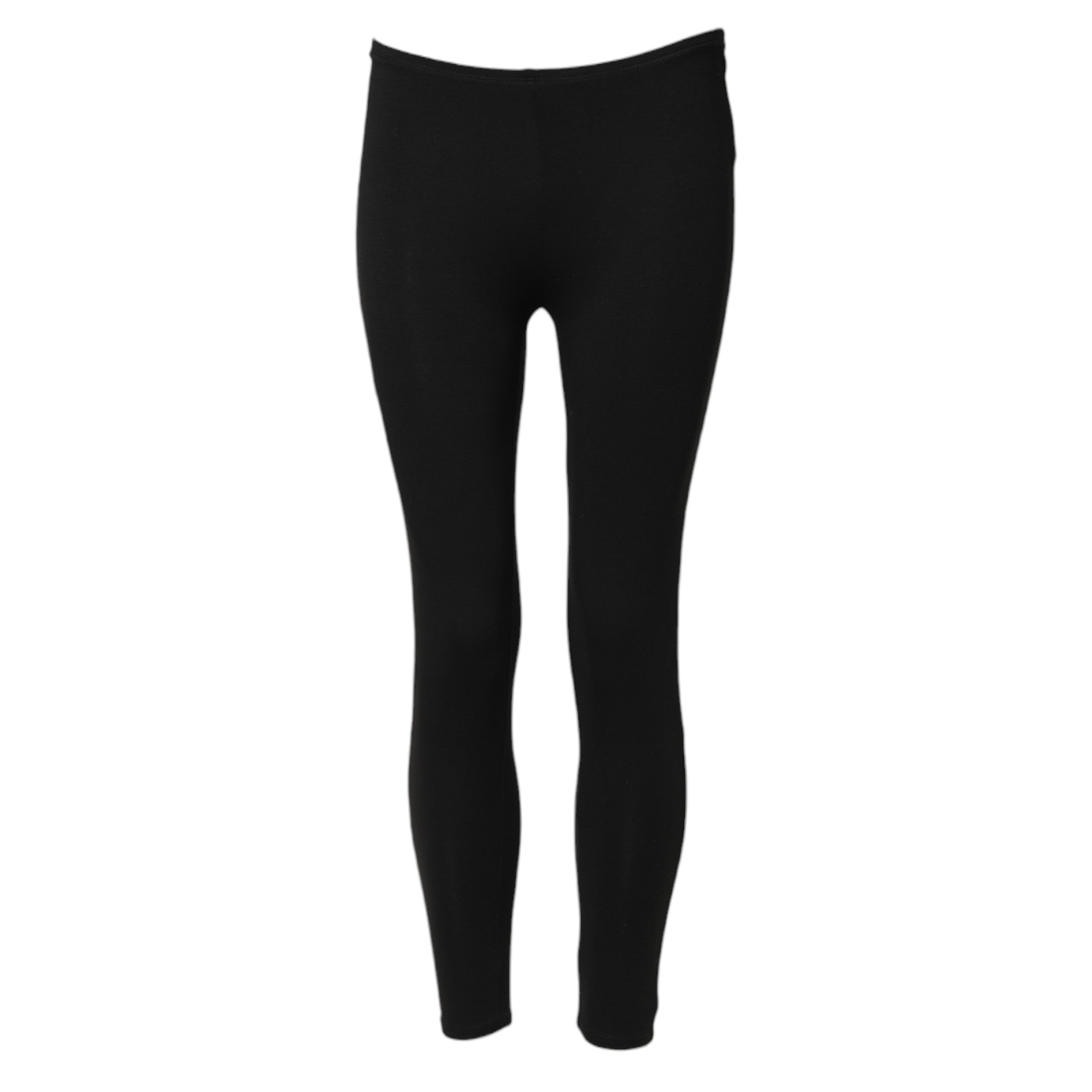 Black Skinny Mid Waist Leggings Cropped Trouser Pants - ventzia