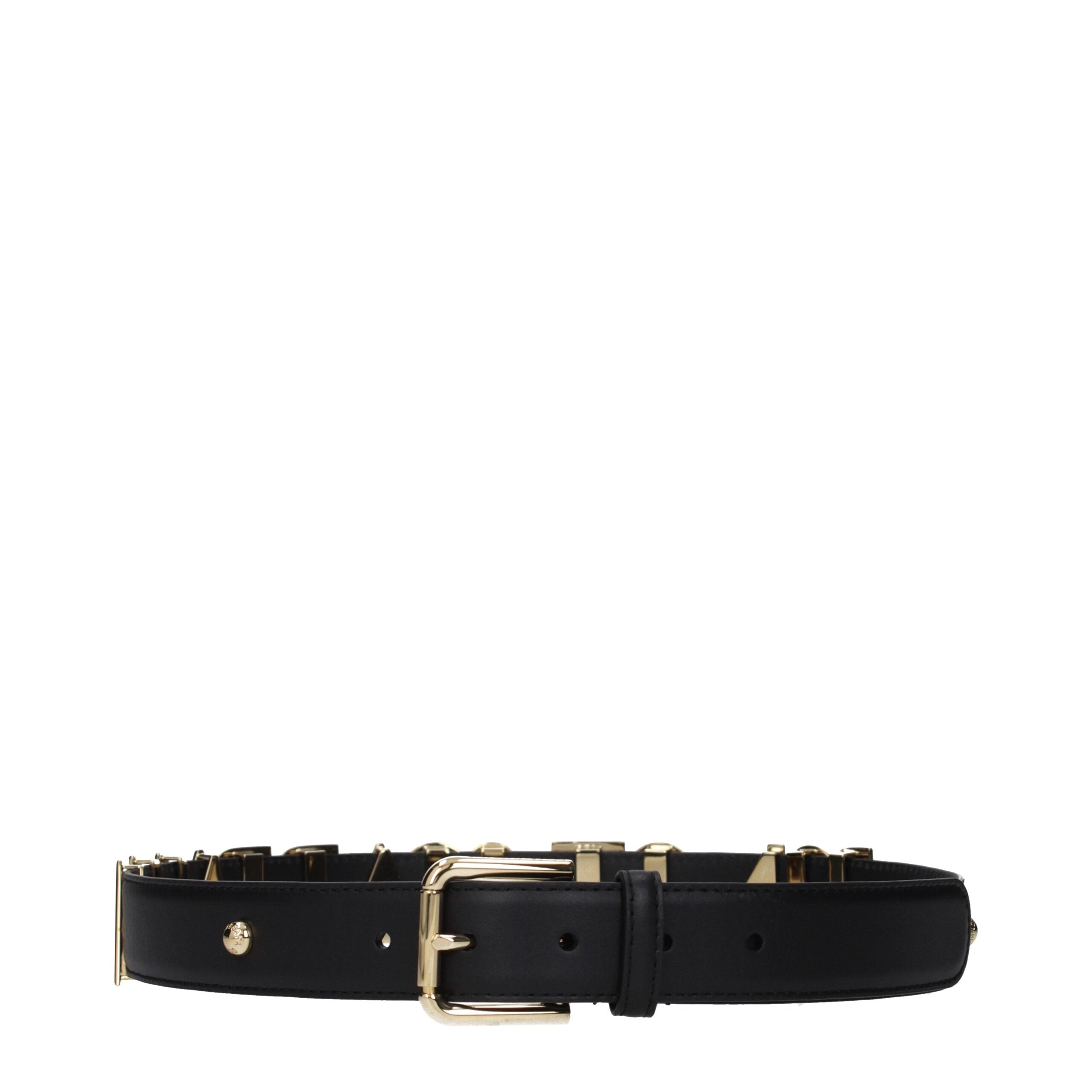 Black Leather Regular Belt - ventzia
