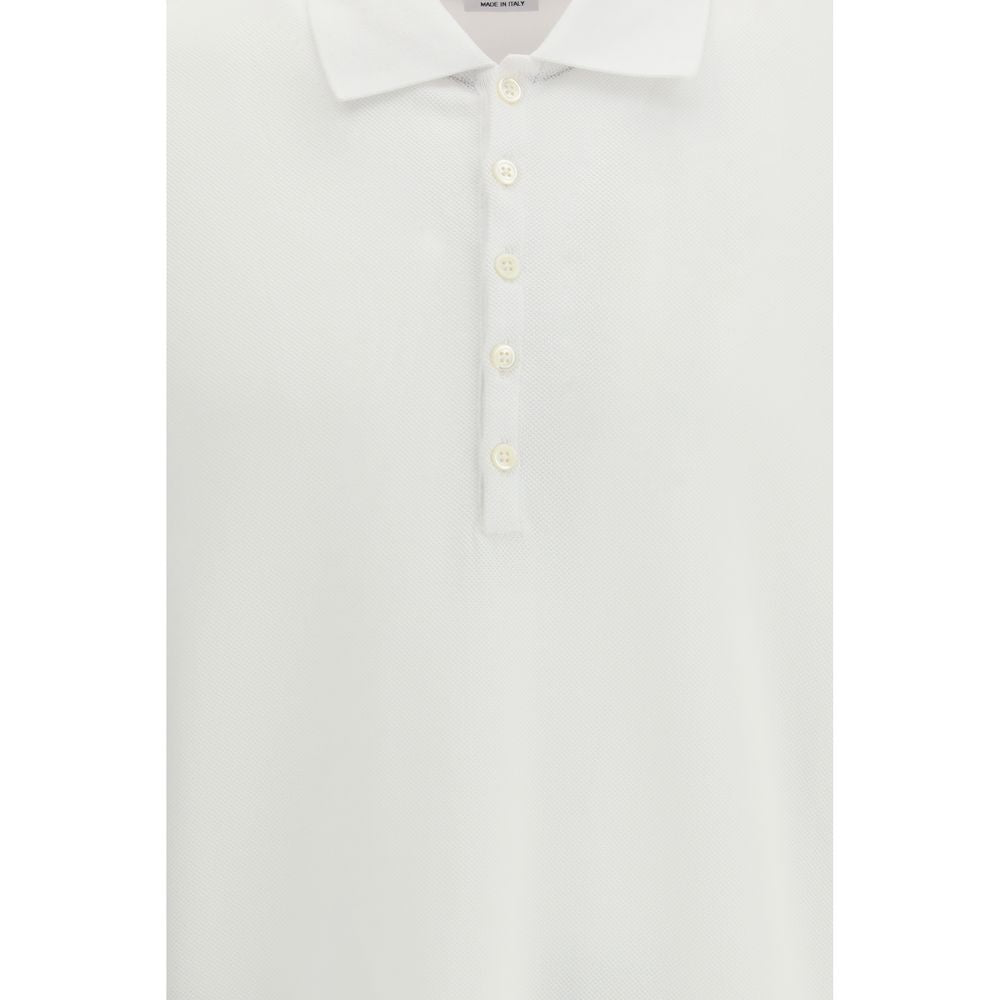 White Cotton Polo Shirt - ventzia