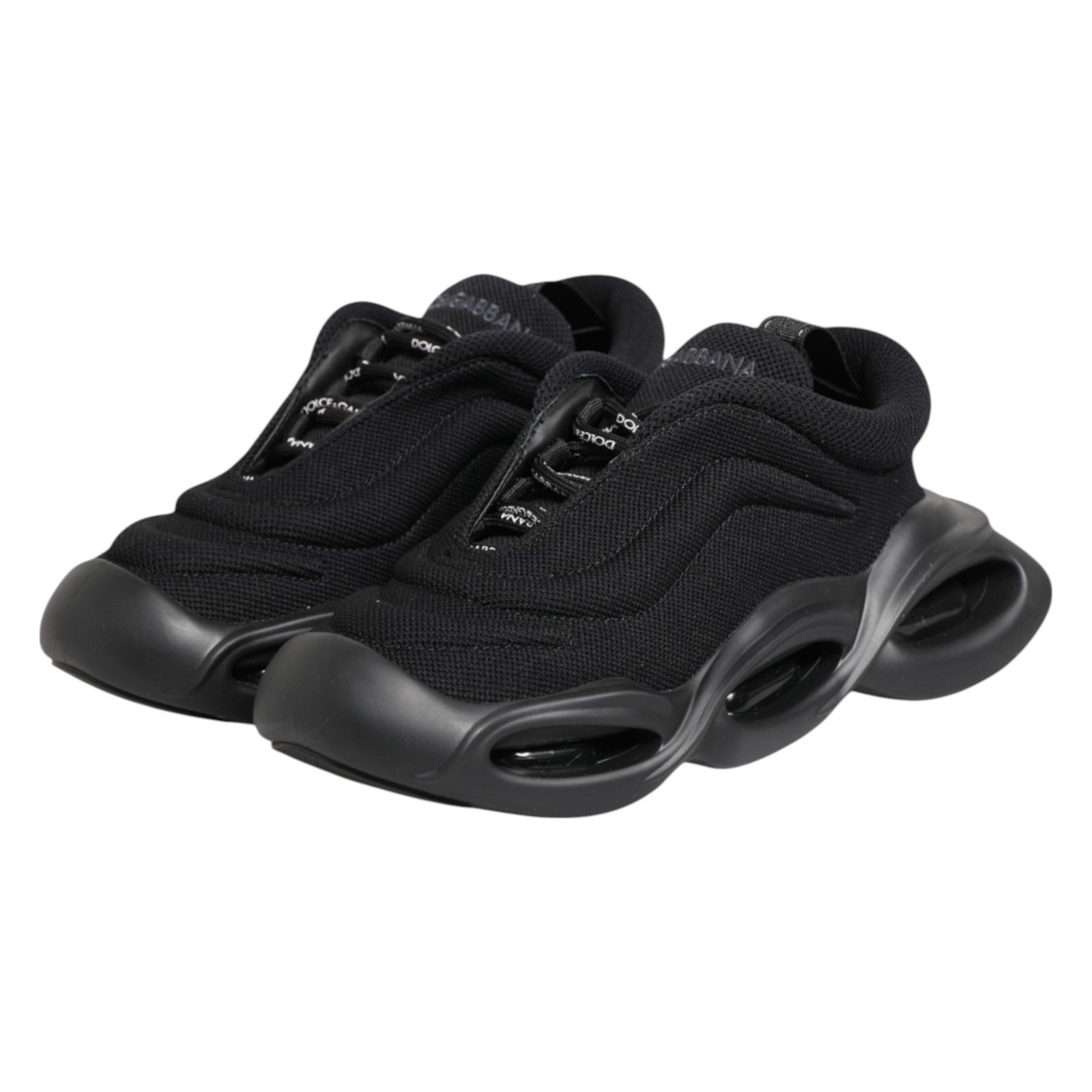 Black Slip On Low Top Wave Sneakers Shoes - ventzia