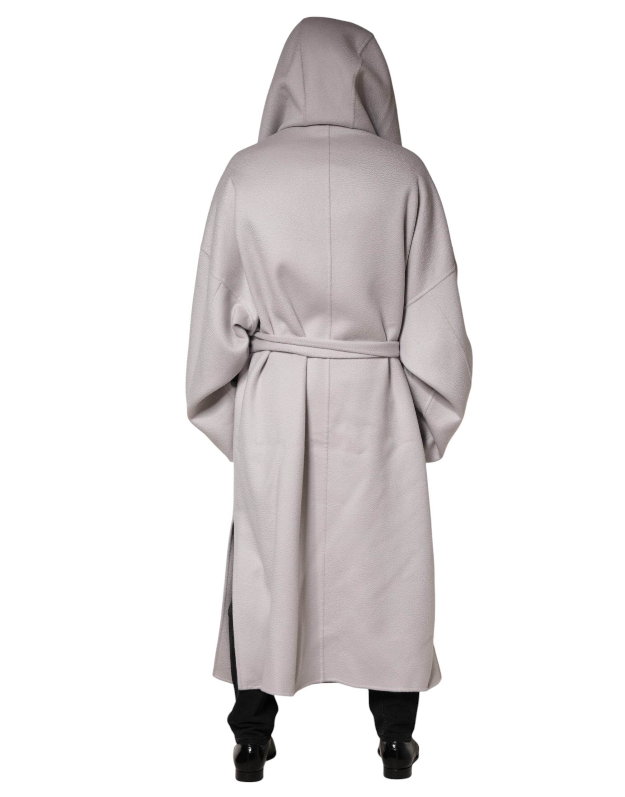Off White Belted Long Trench Coat Men Jacket - ventzia