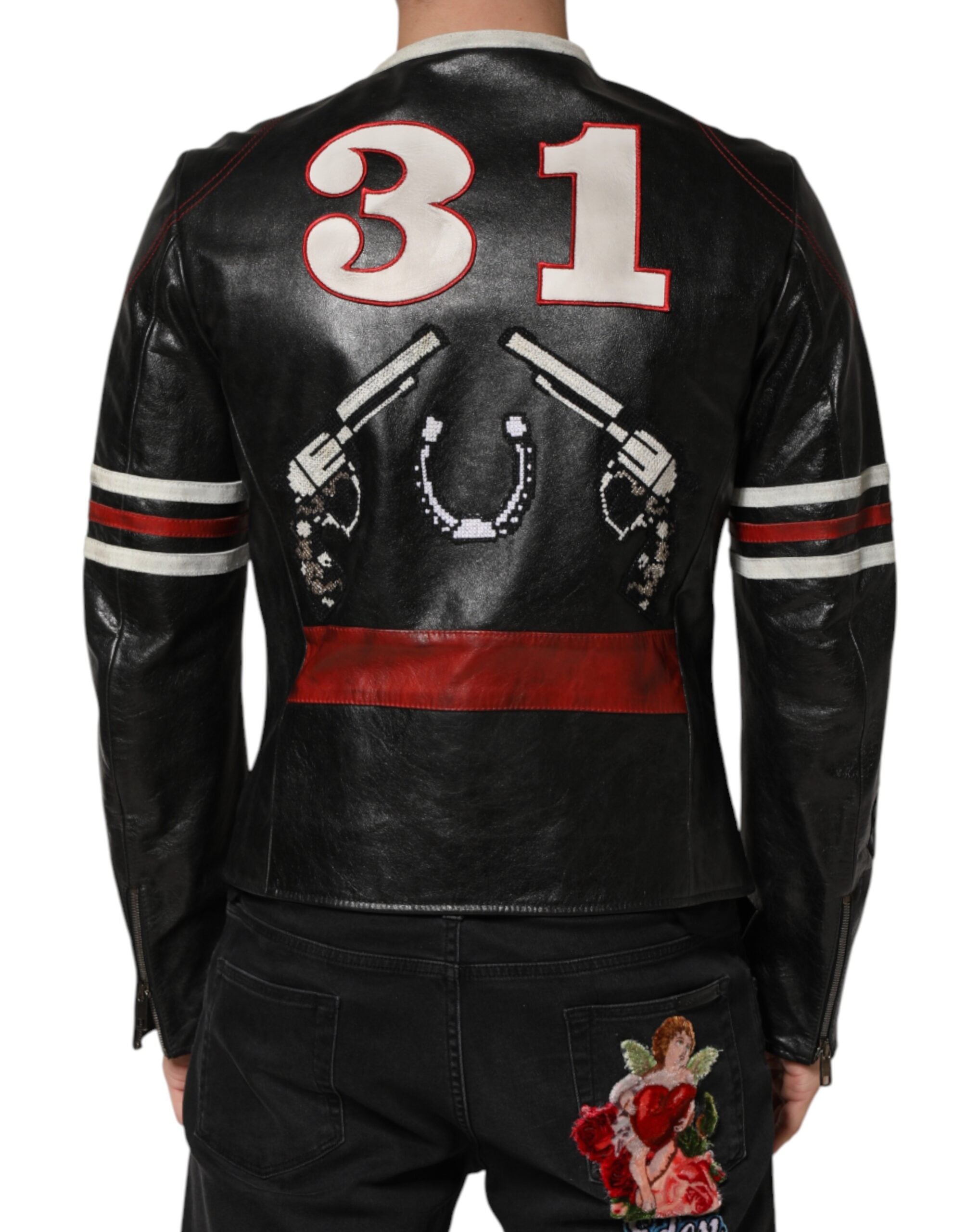 Multicolor Guns n' Roses Full Zip Men Biker Jacket - ventzia