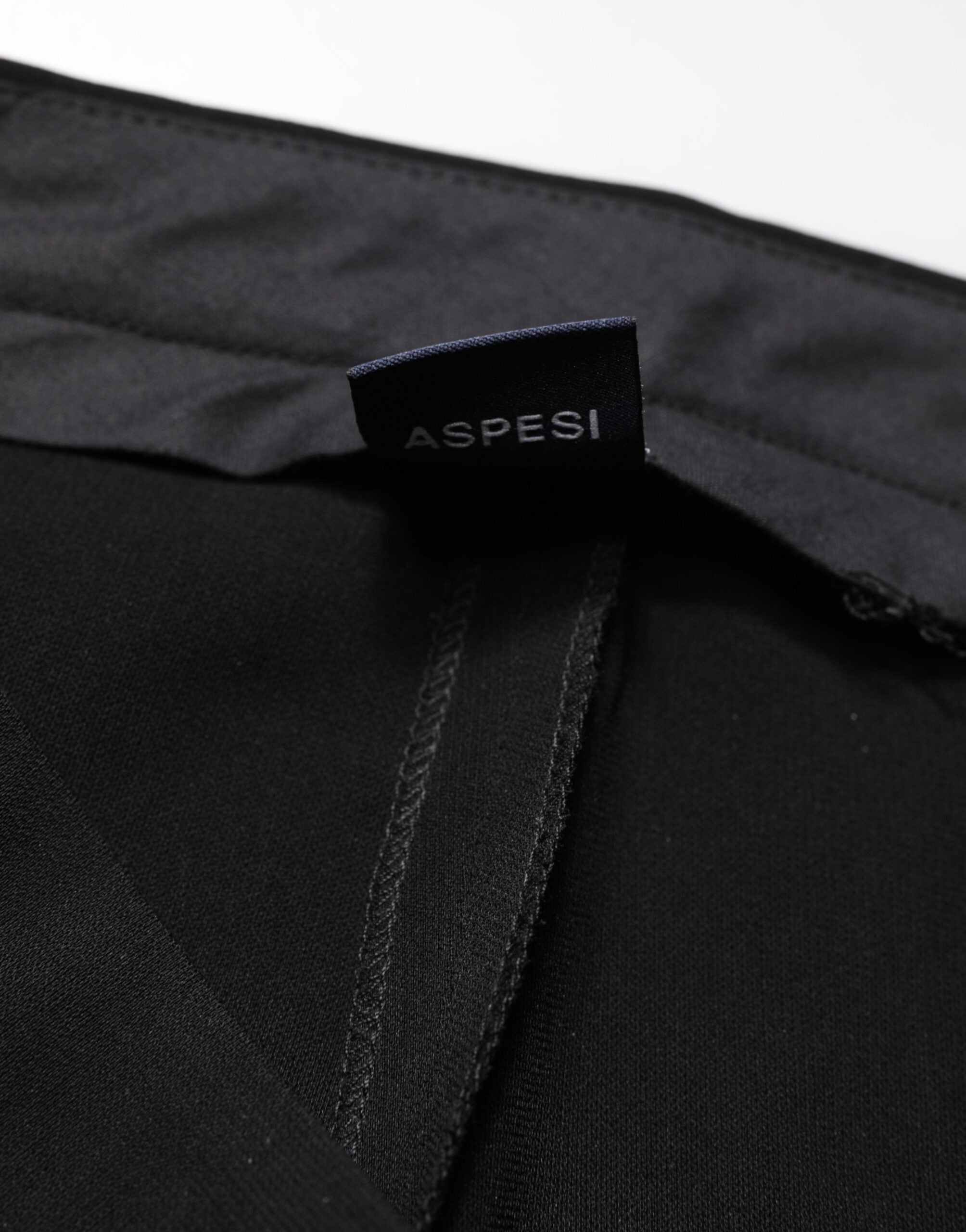 Black High Waist Zip Straight Chino Trouser Pants - ventzia