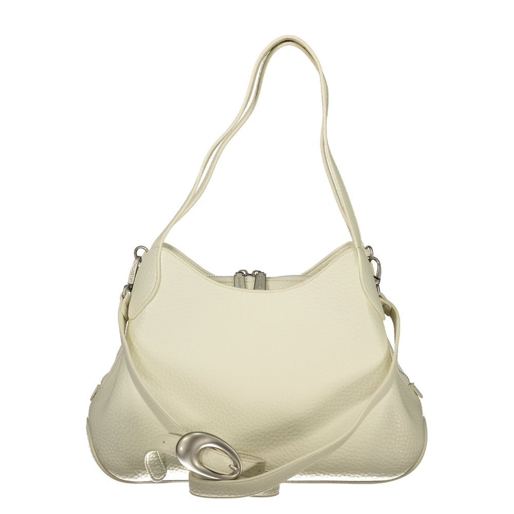 Bianco Polyurethane Women Handbag - ventzia