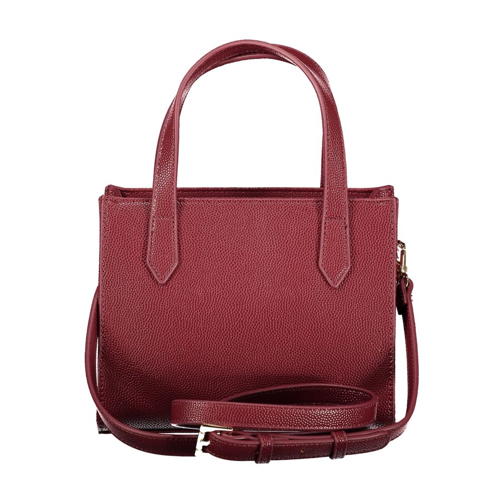Rosso Polyurethane Women Handbag - ventzia