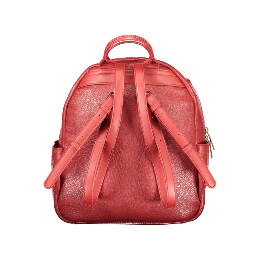 Rosso Polyurethane Women Backpack - ventzia