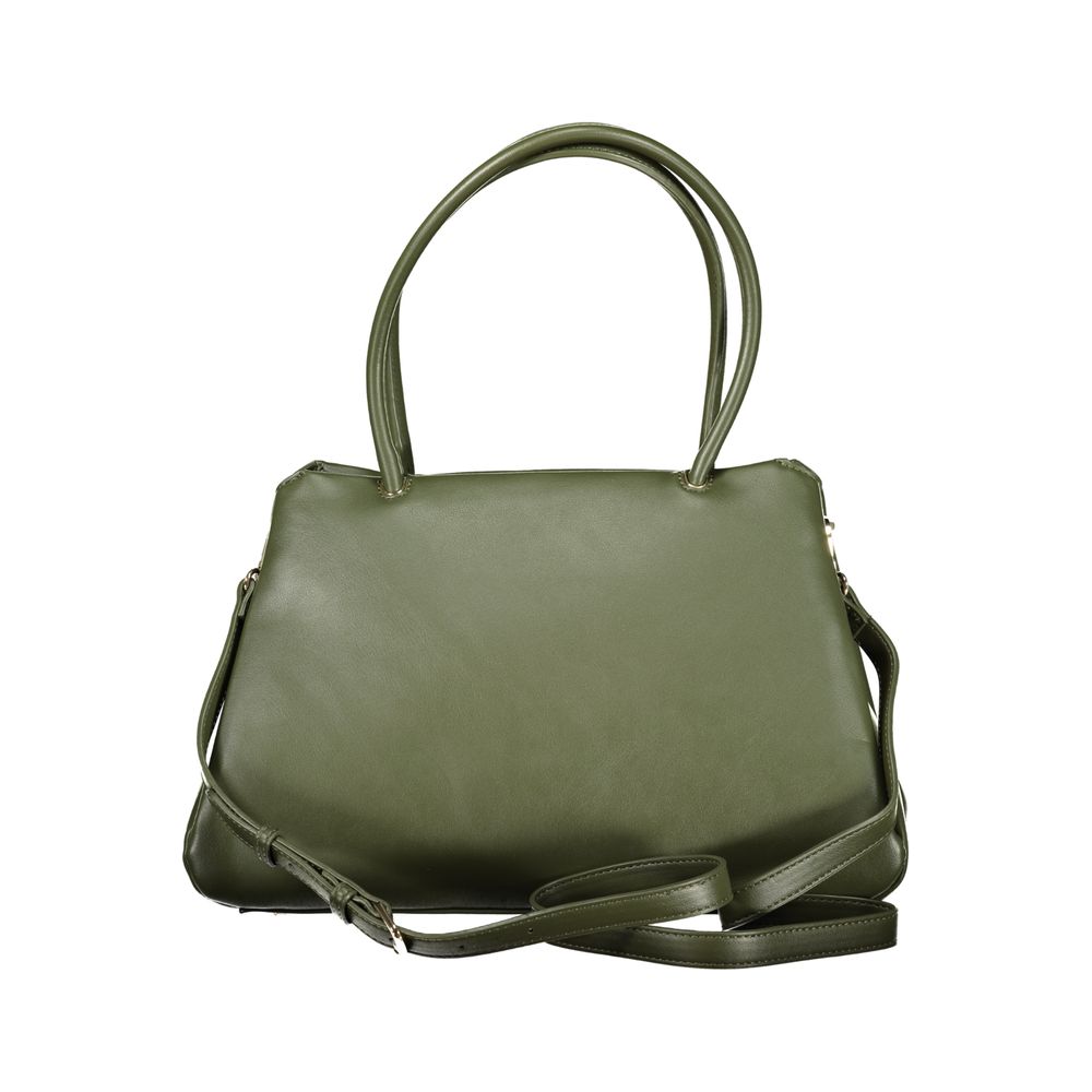 Verde Polyurethane Women Handbag - ventzia