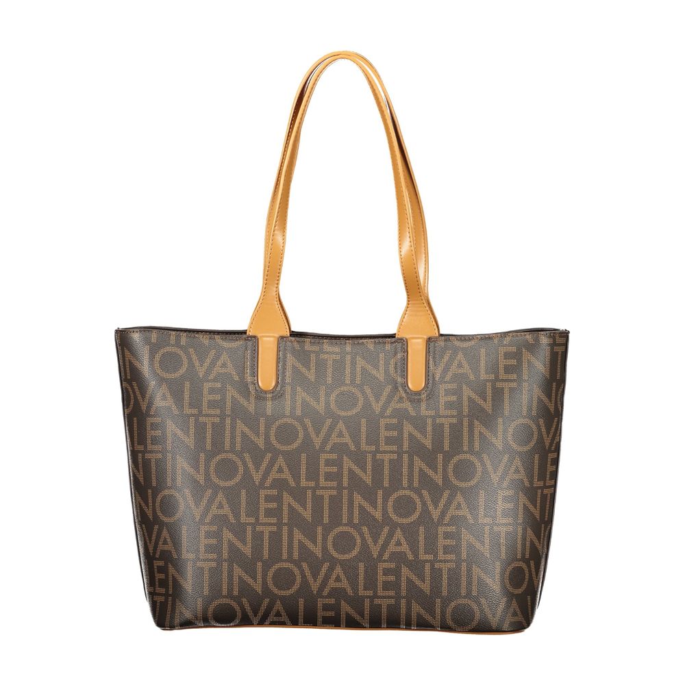Marrone Polyurethane Women Handbag - ventzia
