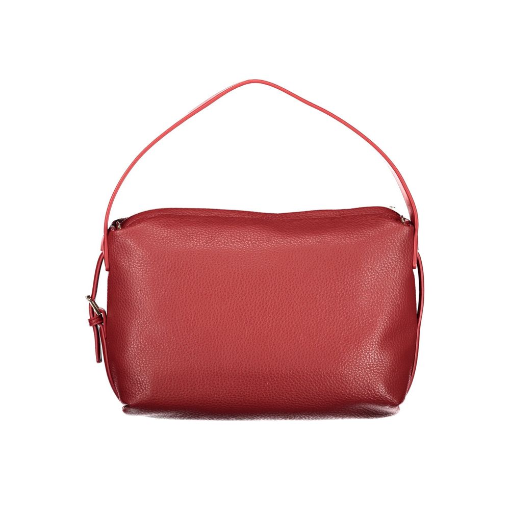 Rosso Polyurethane Women Handbag - ventzia
