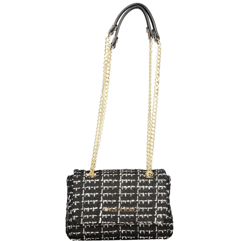 Black Polyurethane Women Handbag - ventzia