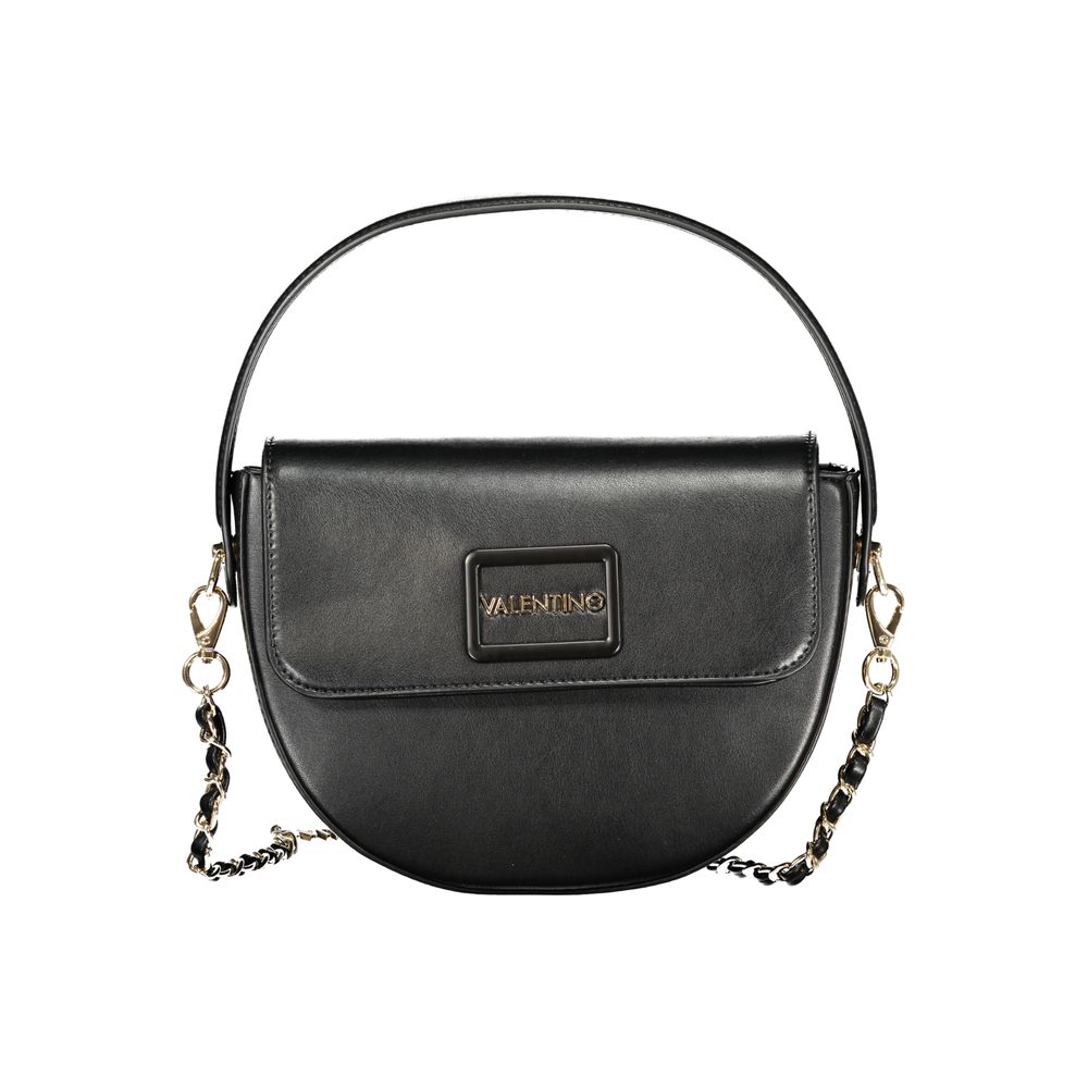 Black Polyurethane Women's Handbag - ventzia