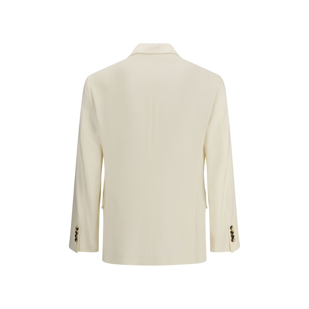 Beige Wool Blazer - ventzia