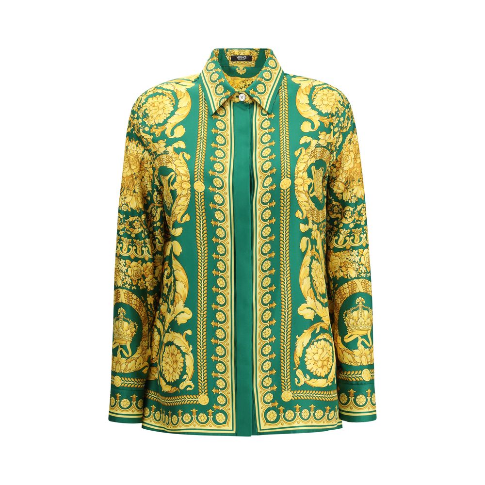 Bicolor Silk Pattern Shirt - ventzia