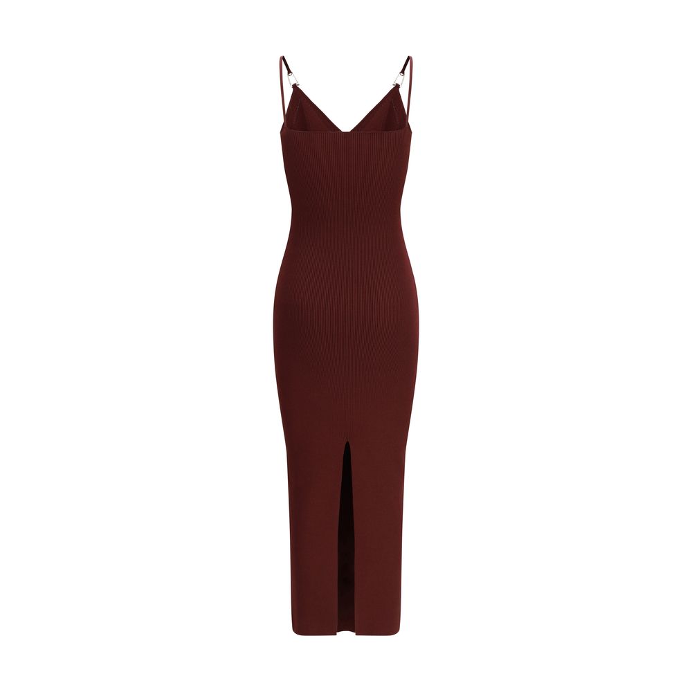 Bordeaux Viscose Casual Dress