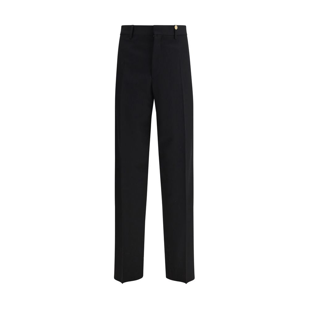 Black Fleece Wool Dress Pants - ventzia