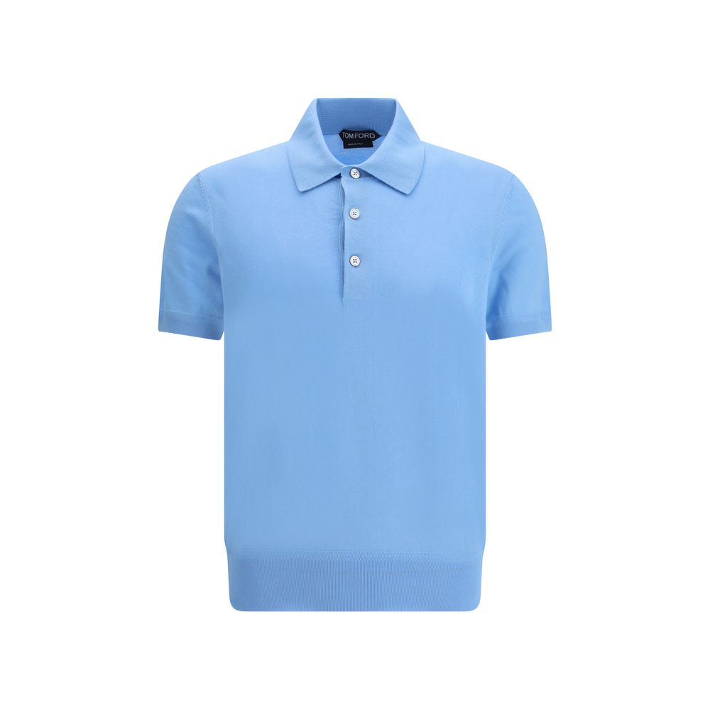Blue Cotton Polo Shirt - ventzia