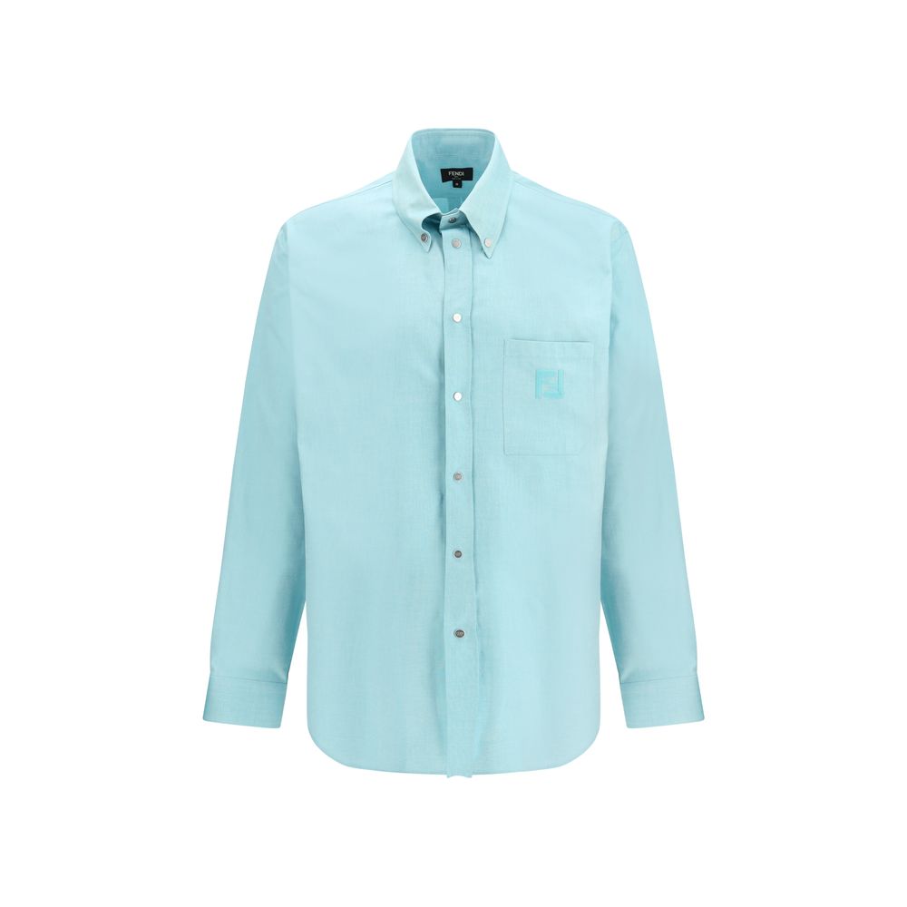 Blue Cotton Dress Shirt - ventzia