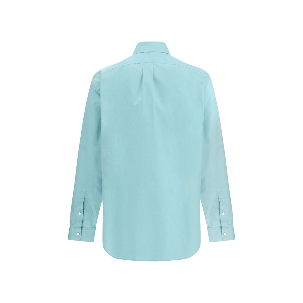 Blue Cotton Dress Shirt - ventzia