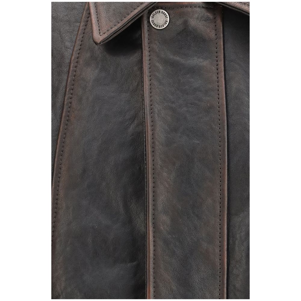 Brown Goatskin Bomber - ventzia