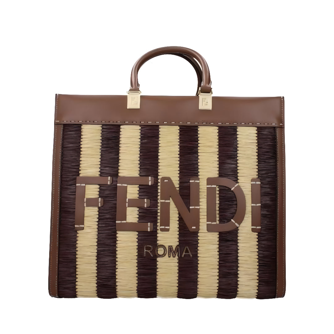 Straw & Leather Tote - ventzia